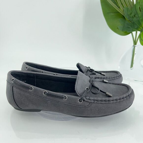 Born BOC Women's Carolann Loafer Sz7 Flat Slip On Boat Shoe Moc Toe Black Vegan - Picture 3 of 13